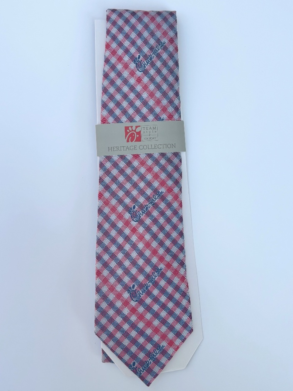 Orlando Blue & Red Chick-fil-A Pattern Heritage Collection Tie – New in Package